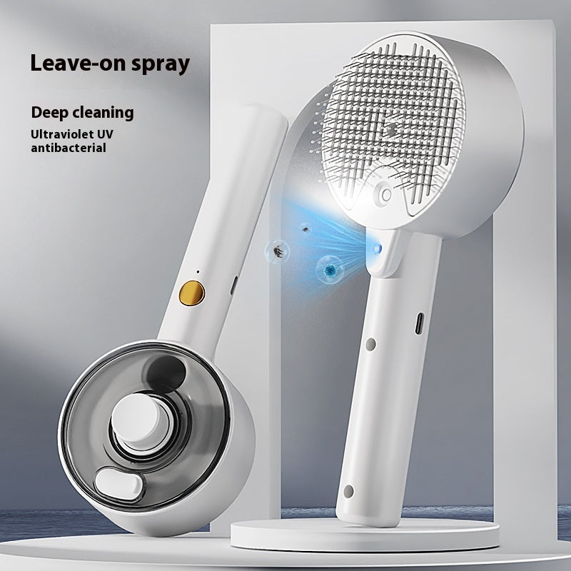 Self Cleaning Steam Pet Grooming Brush For Hair Removal