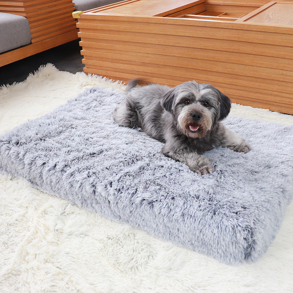 Plush Square Pet Bed With Memory Foam For Deep Sleep