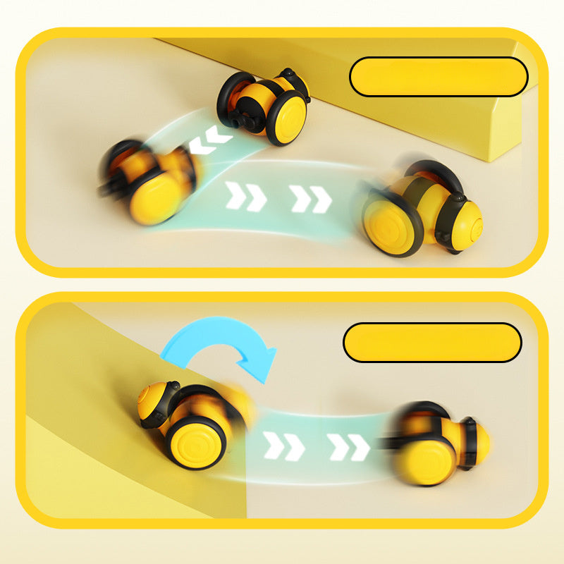 Electric Interactive Moving Pet Toy With Feather Teaser Stick