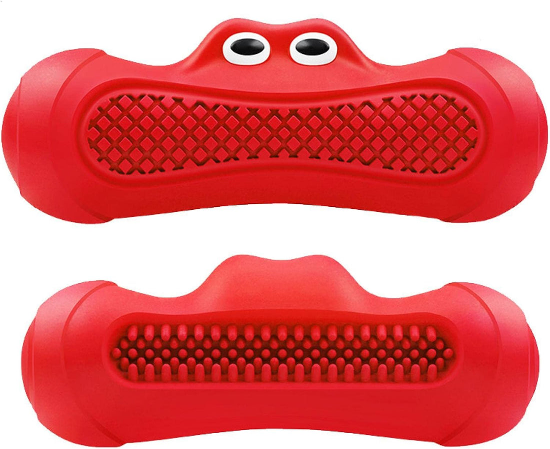 Vocal Rugby Shaped Rubber Pet Toy For Teething And Chewing
