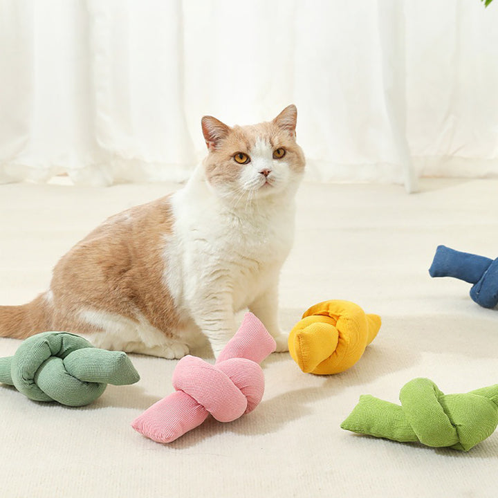 Natural Cotton Knot Rope Pet Toy For Chewing And Tugging