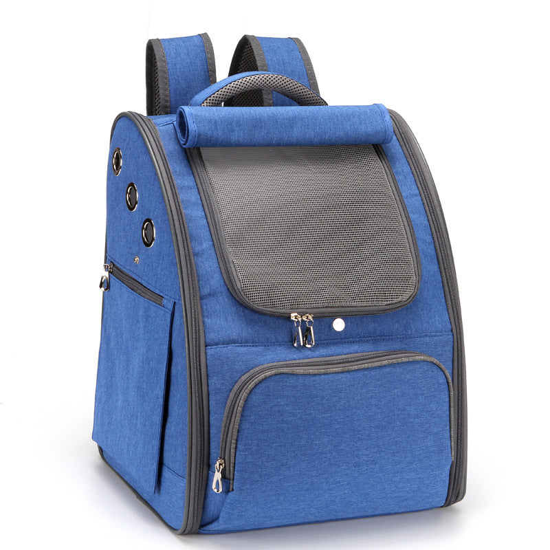 Pet Carrier Travel Bag Foldable Breathable Backpack-style