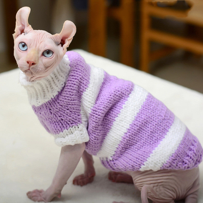 Warm Pet Sweater For Hairless Cats Cozy Winter Wear