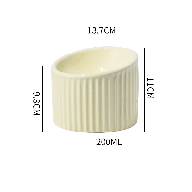 Ceramic Elevated Pet Bowl For Cervical Spine Support Feeding