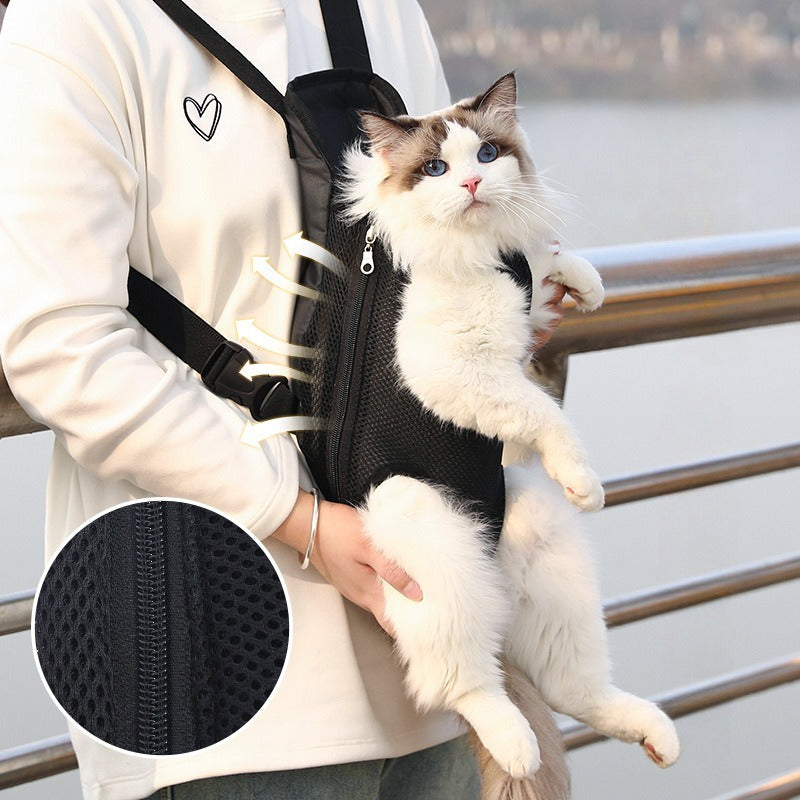 Breathable Adjustable Pet Carrier Backpack For Hiking Camping And Travel