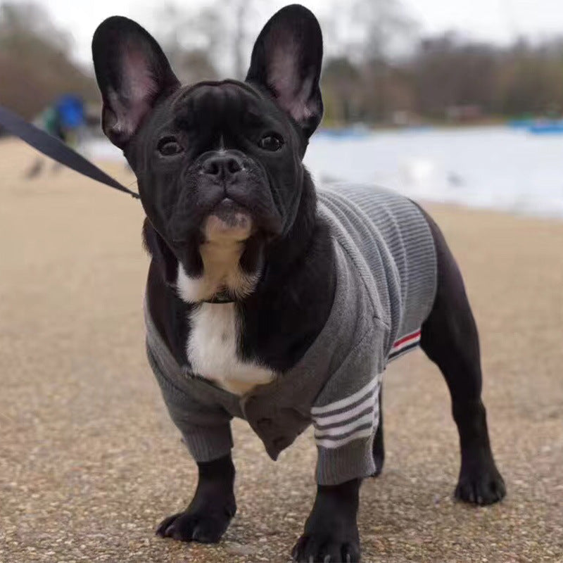 Christmas Themed Pet Sweater For Autumn And Winter Wear