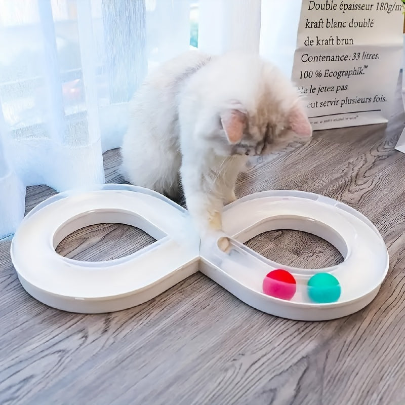 Interactive Turntable Track Ball Toy For Pet Boredom Relief