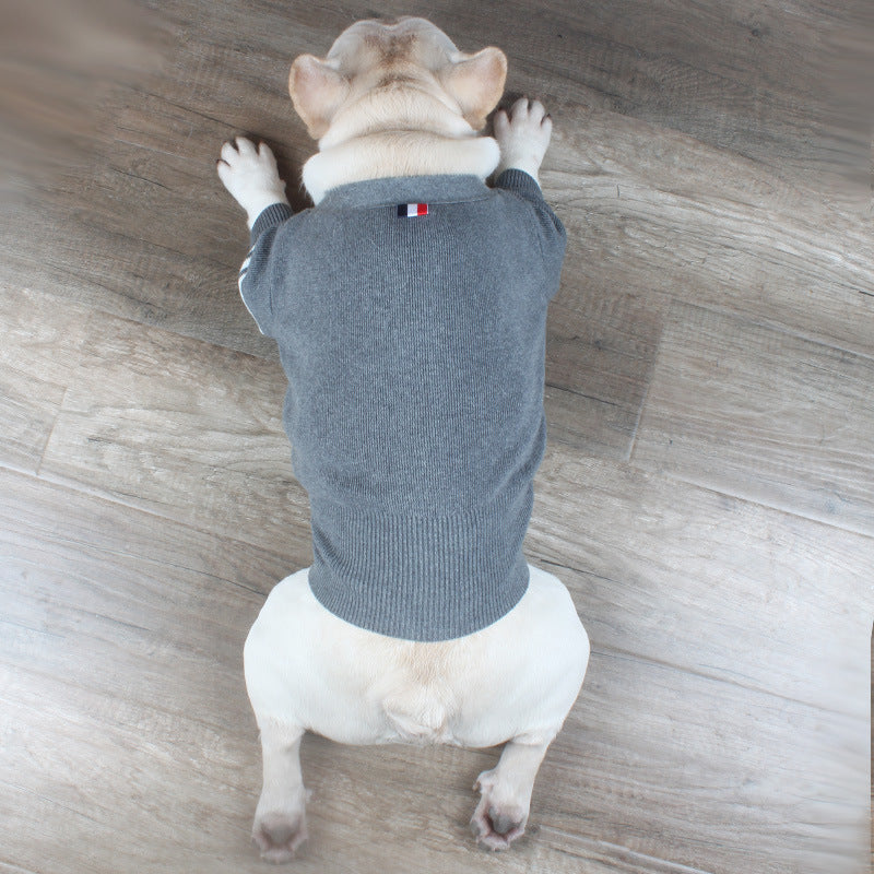 Christmas Themed Pet Sweater For Autumn And Winter Wear