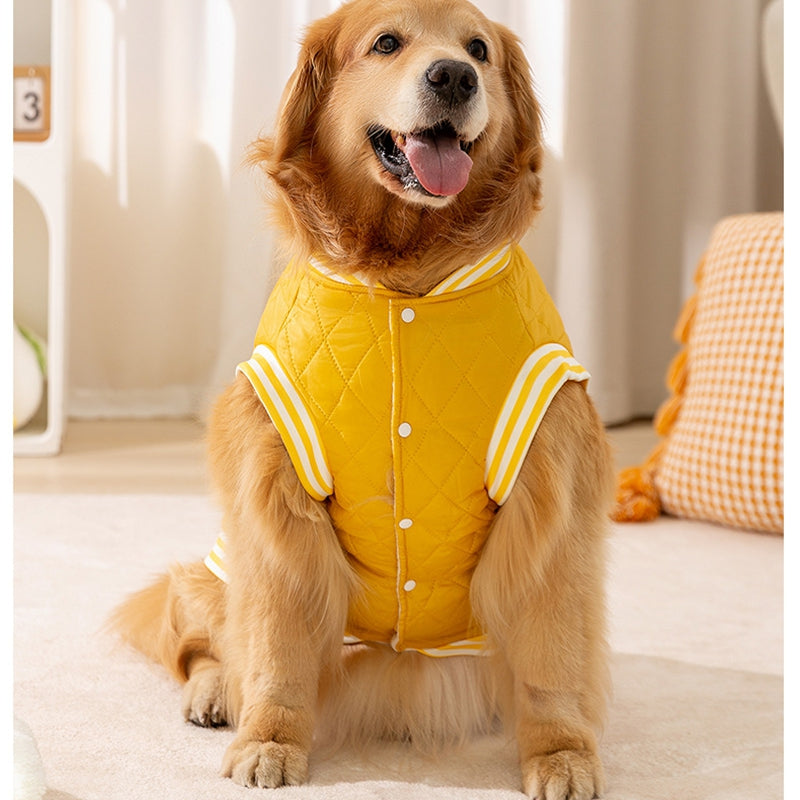 Quilted Cotton Pet Jacket For Large Breeds Winter Warm Wear