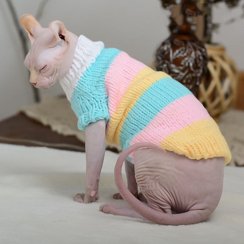 Warm Pet Sweater For Hairless Cats Cozy Winter Wear