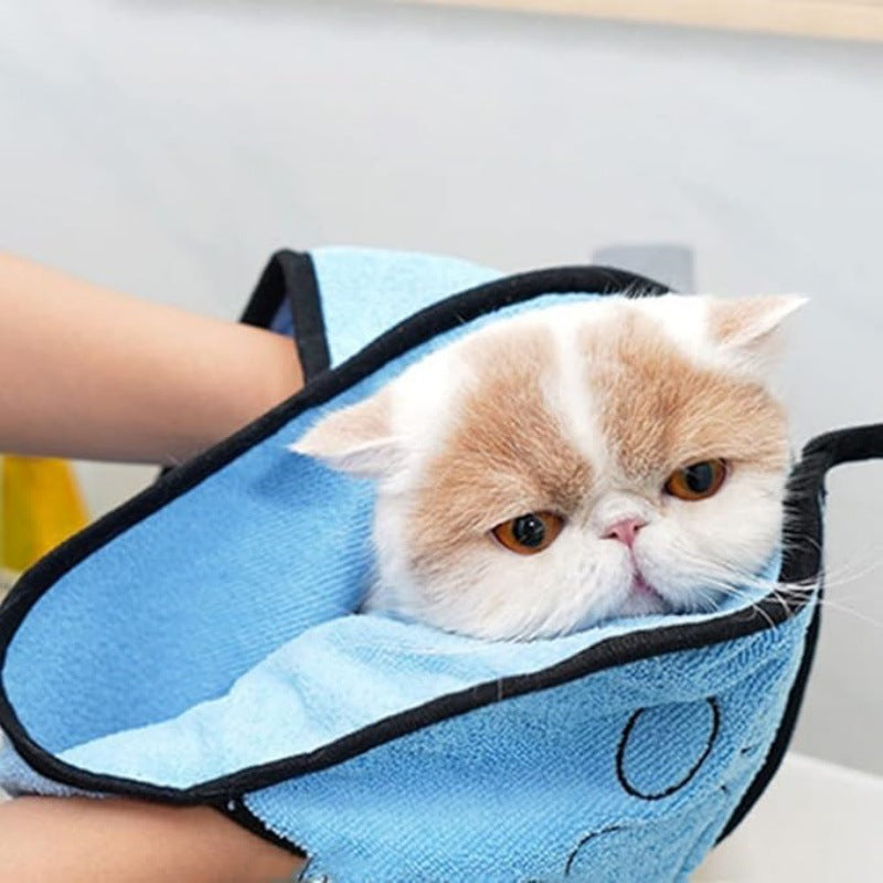 Pet Quick-Absorbent Bath Towel for Grooming and Drying