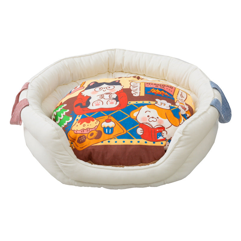 Autumn Winter Deep Sleep Pet Nest Warm Comfortable Bed