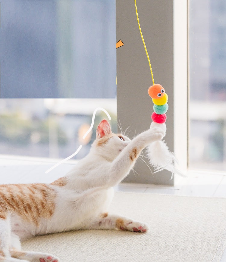 Interactive Hanging Mouse Toy With Rope Telescopic Design For Pets