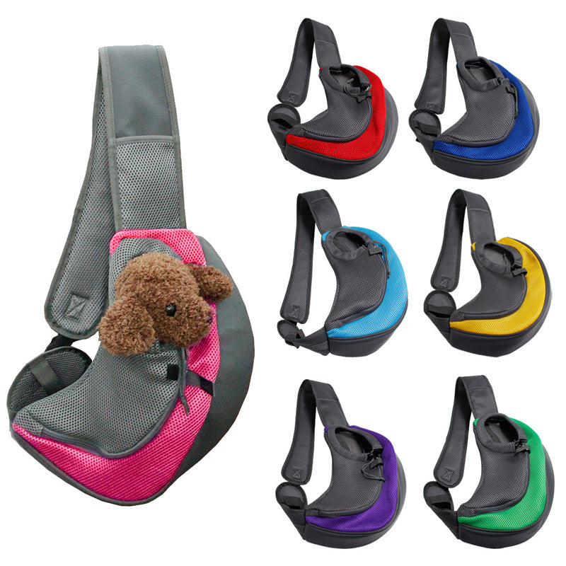 Outdoor Travel Mesh Pet Carrier Shoulder Sling Bag Tote