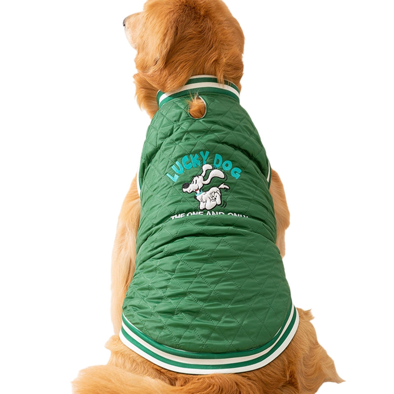 Quilted Cotton Pet Jacket For Large Breeds Winter Warm Wear