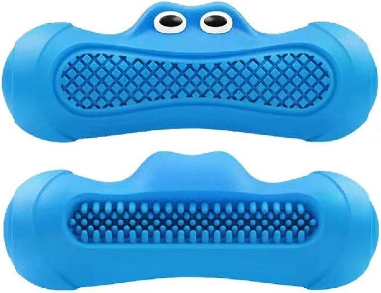 Vocal Rugby Shaped Rubber Pet Toy For Teething And Chewing