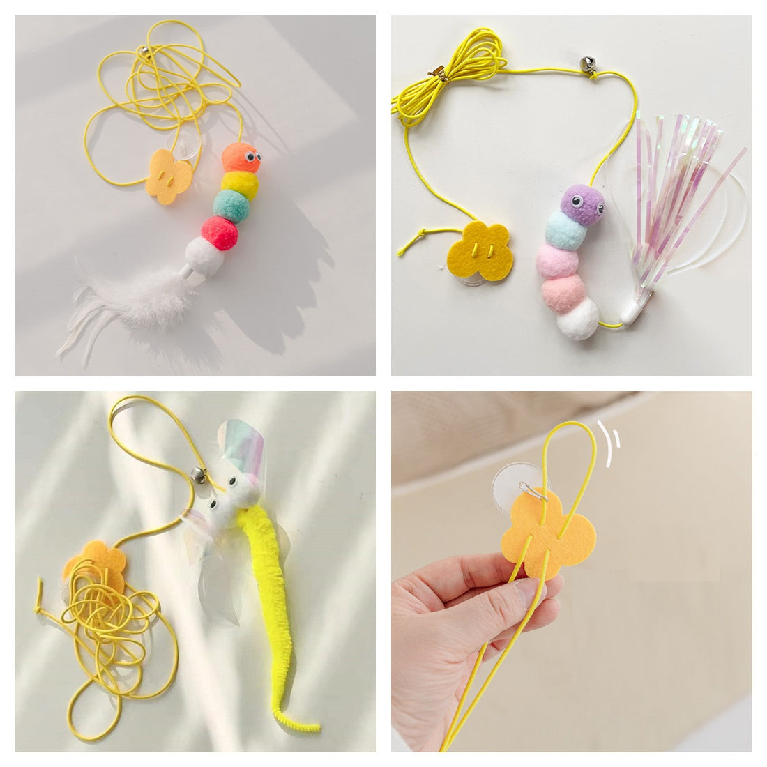 Interactive Hanging Mouse Toy With Rope Telescopic Design For Pets