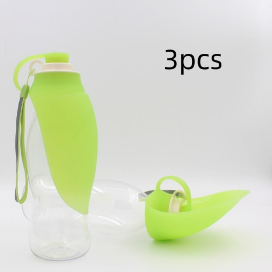 Portable Leak Proof Pet Water Dispenser Bottle With Drinking Cup Bowl