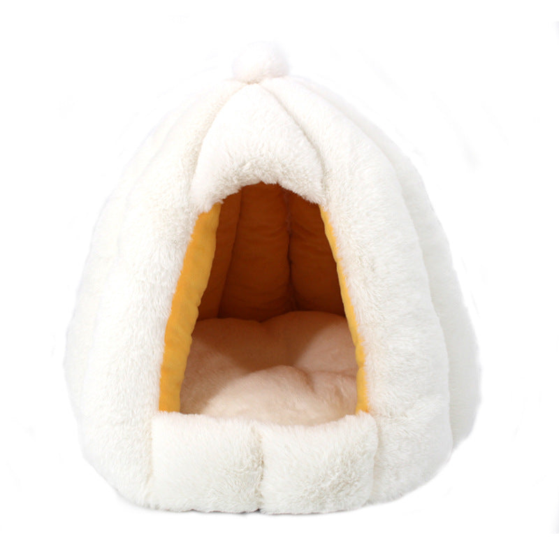 Enclosed Warm Pet Litter Bed For Deep Sleep