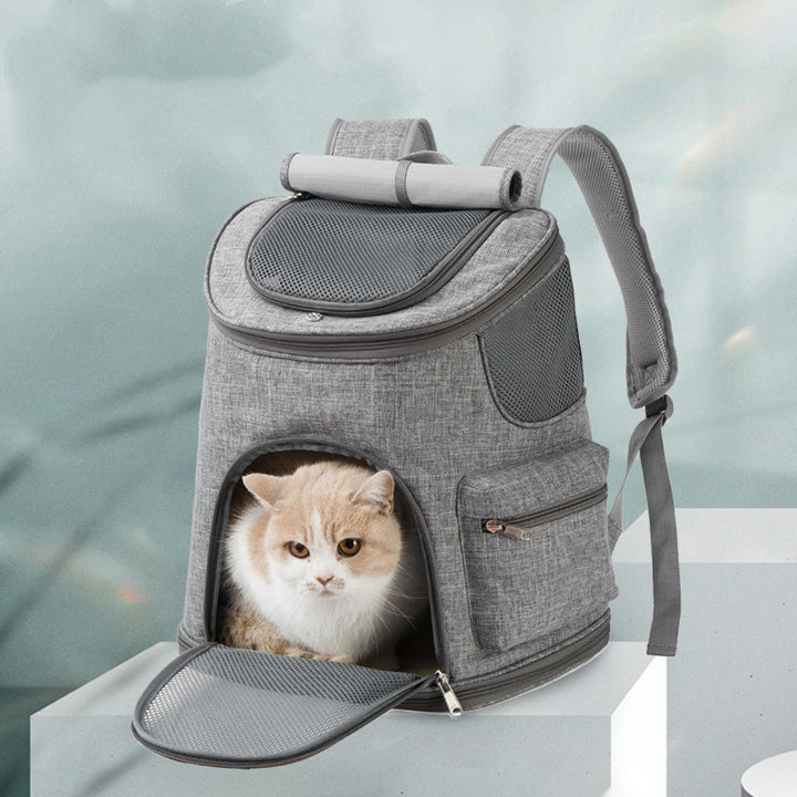 Durable Oxford Cloth Pet Carrier Backpack For Portable Travel Use