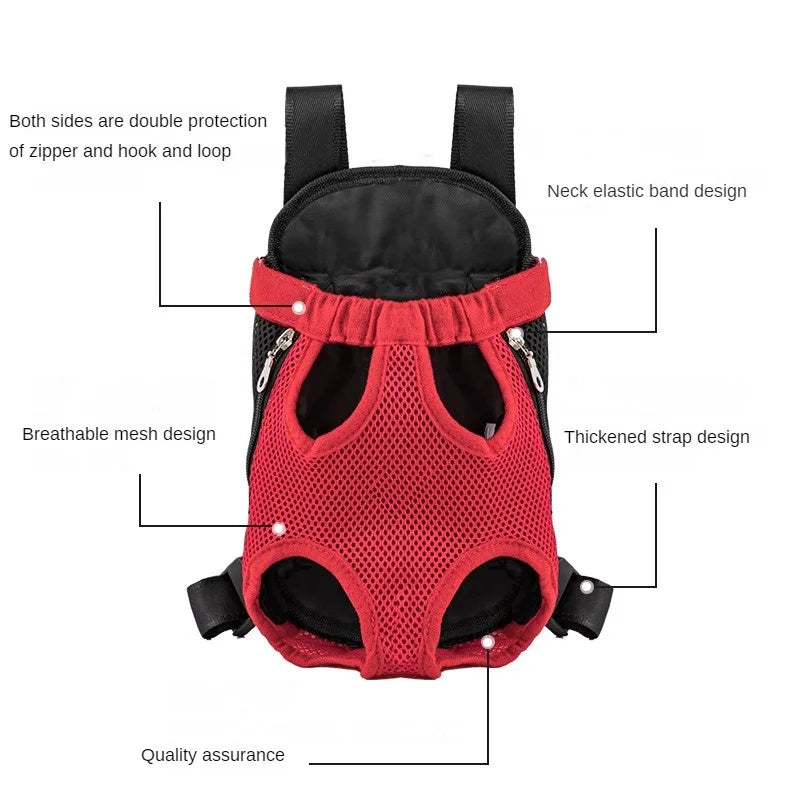 Breathable Adjustable Pet Carrier Backpack For Hiking Camping And Travel