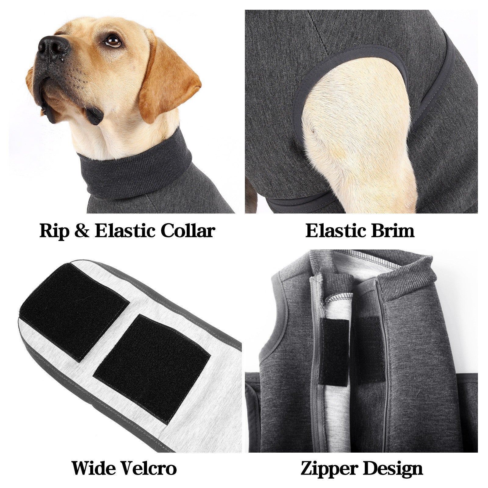 Polyester Cotton Pet Comfort Jacket With Double Layer Design