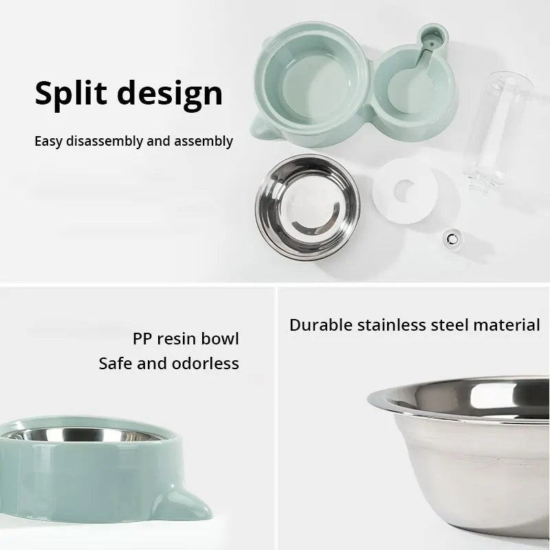 Automatic Gravity Pet Water Dispenser And Food Feeder Bowl