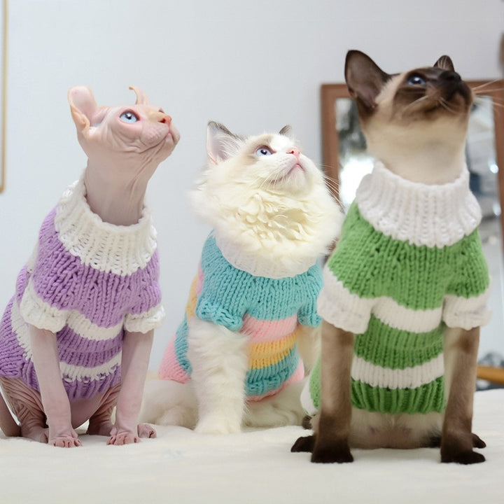 Warm Pet Sweater For Hairless Cats Cozy Winter Wear