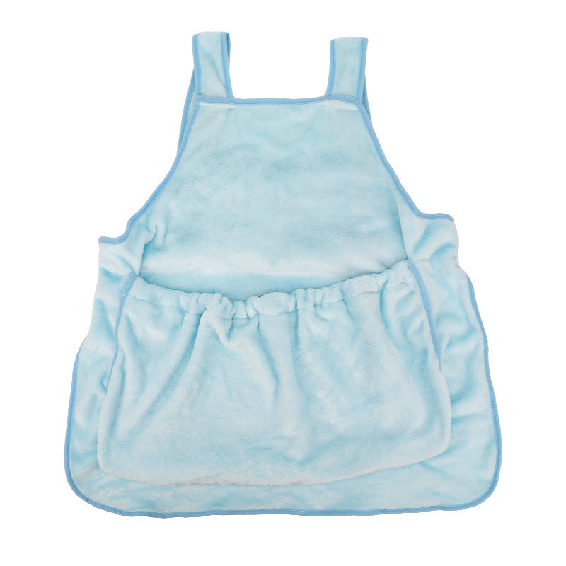 Plush Pet Carrier Apron With Chest Pocket For Outdoor Travel