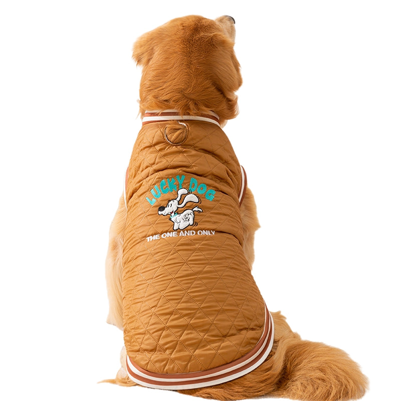 Quilted Cotton Pet Jacket For Large Breeds Winter Warm Wear