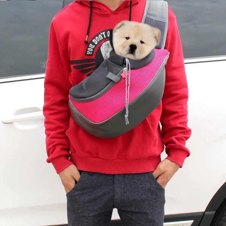 Outdoor Travel Mesh Pet Carrier Shoulder Sling Bag Tote
