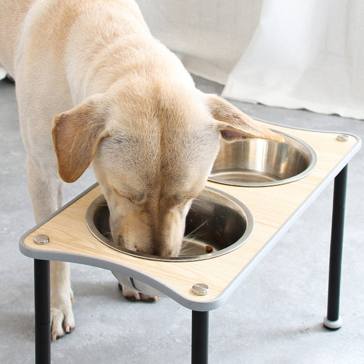 Adjustable Height Pet Food Bowl Rack For Comfortable Feeding