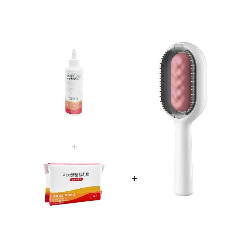 Pet Dematting Brush and Comb for Hair Removal with Collection Tank