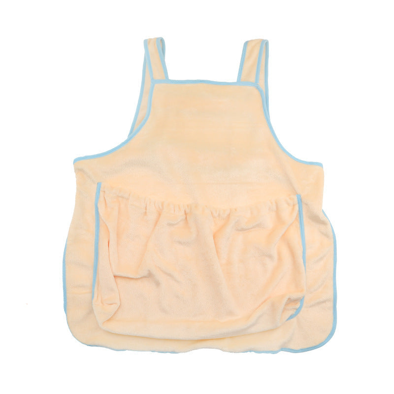 Plush Pet Carrier Apron With Chest Pocket For Outdoor Travel