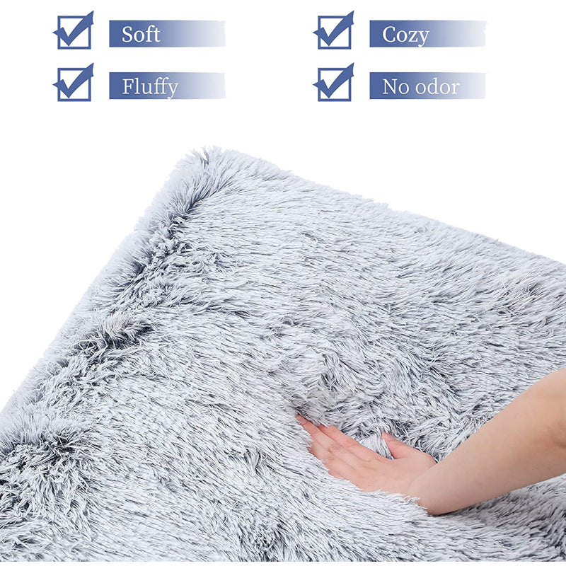 Plush Square Pet Bed With Memory Foam For Deep Sleep