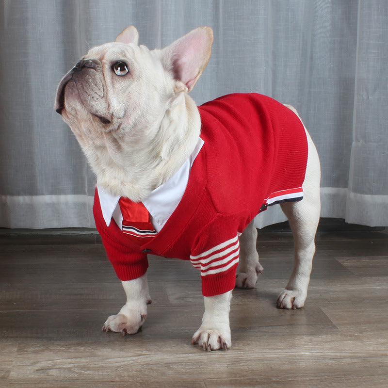 Christmas Themed Pet Sweater For Autumn And Winter Wear