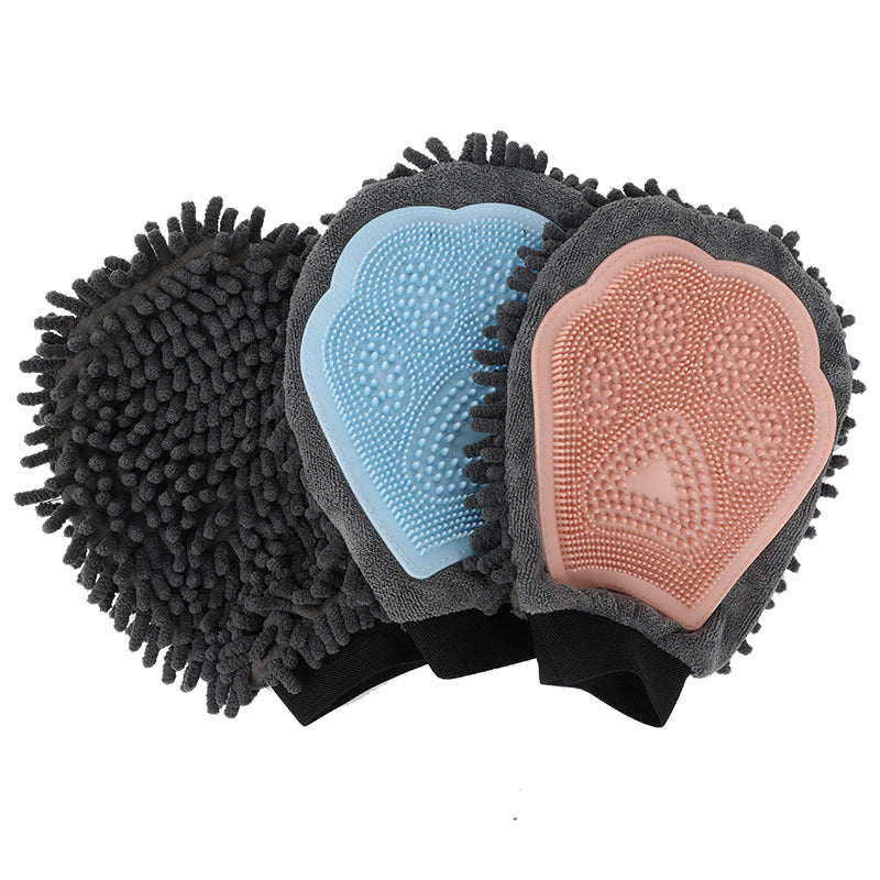 2-in-1 Pet Bathing Brush and Grooming Glove for Brushing Massaging